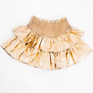 NEW Shimmering Gold Tiered Skort
